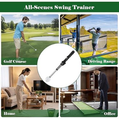 Golf Swing Training Aid - Retractable Grip Trainer with Click Feedback Portable & Right Handed Perfect for Beginners Indoor/Outdoor Use Golf Sure Stance Beginner
