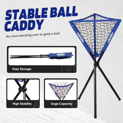Zupapa 7x7 Feet Baseball Softball Hitting Pitching Net Tee Caddy Set with Strike Zone, Baseball Backstop Practice Net for Pitching Batting Catching for All Skill Levels - color: Blue
