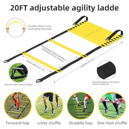 Soccer Goal, Soccer Goals for Backyard, 4x3ft Portable Pop Up Soccer Net Set, Soccer Training Equipment with Soccer Ball, Ladder and Cones - color: Yellow