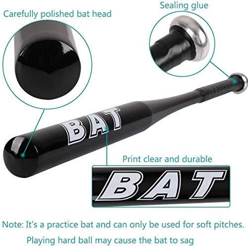2 Packs 25 Inch Baseball Bat Self-Defense Softball Bat Home Defense Lightweight Aluminum Alloy