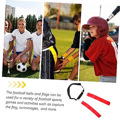 Kisangel Ribbon Pvc Football Flag Belt Outdoor Football Prop Blue Football Flags and Belts Multi-use Football - color: Red