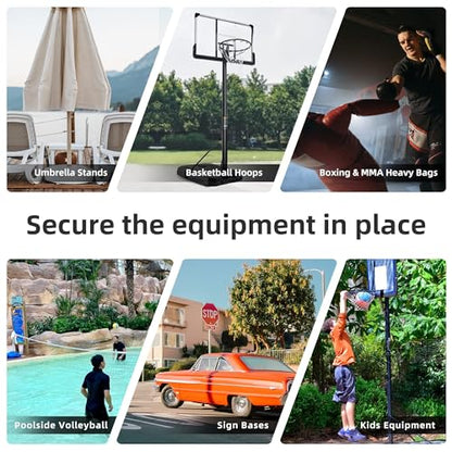 LaSyL Base Weighted Gel - Sand & Sandbag Replacement for Anchoring Portable Basketball Hoops, Outdoor Umbrellas and Volleyball Nets - Eco-Friendly & More Effective Than Water Alone