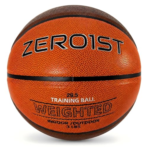 3LBS 29.5" Size 7 Weighted Heavy Basketball for Indoor & Outdoor Basketball Training Equipment for Improving Dribbling,Passing & Rebounding Skills Weighted Training Basketball(Deflated) - color: Brown