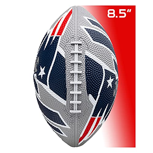 Franklin Sports NFL Team Footballs - Rubber Youth Mini Balls for All Teams - Kids 8.5" Football + Air Pump Sets - Official NFL Licensed - style: New England Patriots