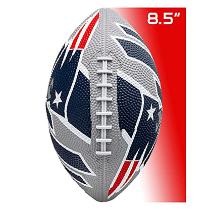 Franklin Sports NFL Team Footballs - Rubber Youth Mini Balls for All Teams - Kids 8.5" Football + Air Pump Sets - Official NFL Licensed - style: New England Patriots