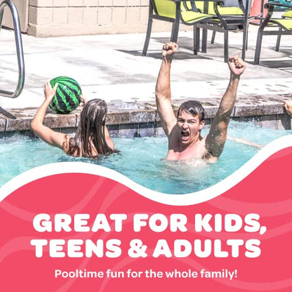 Watermelon Ball – Cool Underwater Pool Toy for Teen Boys, Girls, Men & Women. Great Gifts for Swimming, Diving & Backyard Games. Best for Birthday Presents, Spring Vacation & Summer Family Fun. - size: 9", style: 9" Green