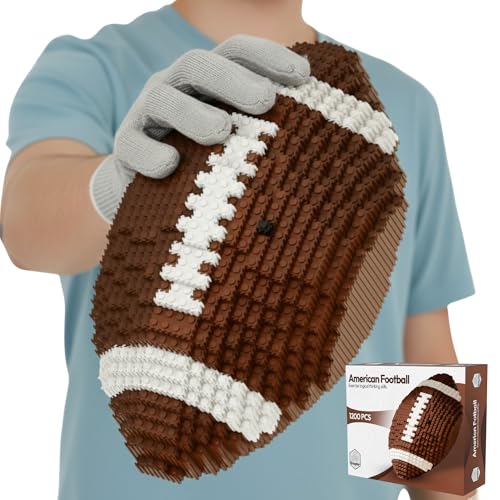 Football 3D Building Block Set - Educational Toy - Perfect for Ages 14 15 16 Years and Above - 11 x 6.7 in - Challenging, Creative Fun and Skill-Building - 3D Instruction (1200PCS)