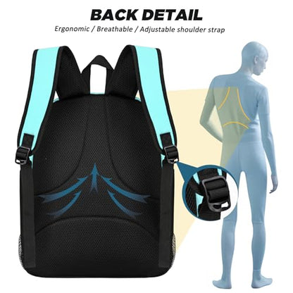Goloni Soccer Bag, Basketball Bag with Ball Compartment & Shoe Compartment,Large Soccer Backpack for Basketball,Gym，Football - color: Mint Green