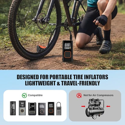 Enhon 32.87'' Presta Valve Adaptor for Schrader and Presta Valve, Locking Tire Chuck Tube for Portable Tire Inflators, Bike Pump Needle, for Car, Motorcycle, Bike, Ball, Swimming Pools Products