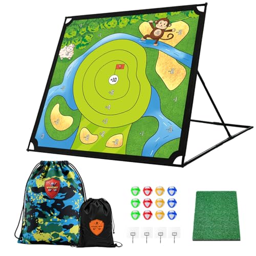 Golf Chipping Practice Game 52" x 52" Indoor Outdoor Games for Adult Kids and Family Golfer Training Set Without Club - style: Golf Set without Club