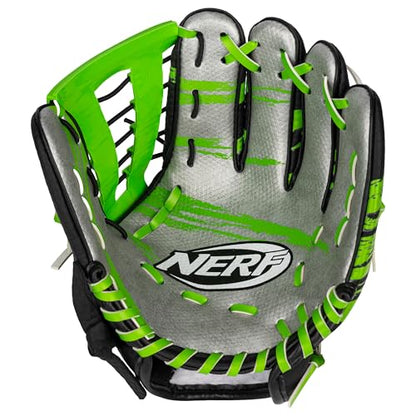 NERF Proshot Kids Teeball Glove + Ball Set - Youth Baseball Glove + Foam Ball - Boys + Girls Teeball Mitt Set - Adjustable Fit for Kids - Right Hand Throw - 8.5"