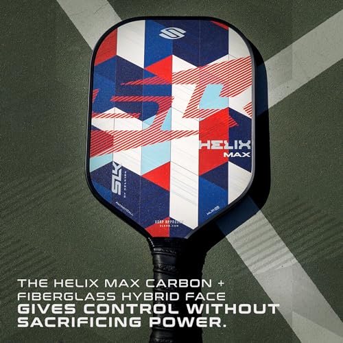 Selkirk Sport SLK Helix Pro Pickleball Paddle | Thermoformed Carbon Fiber Pickleball Paddles with Carbon Fiber & Fiberglass Hybrid Face | Unmatched Control - color: Patriot