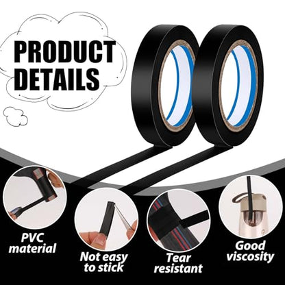 2 Rolls Finishing Tape Tennis Racket, 0.39 Inch × 11 Yards Grip Tennis Finishing Tape PVC Tennis Badminton Racquet Grip Tape Tennis Racket Wrap Grip Vinyl Extra Racquet Tape for Tennis Badminton