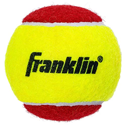 Franklin Sports Starter Tennis Balls - Pressureless, Low Bounce for Beginners - Great for Training + Practice - 3 Pack - All Court Surface