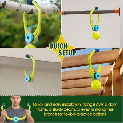Pickleball Trainer Rebounder for Solo & Group Practice, Improve Reaction & Coordination, Easy Setup, 1 Set