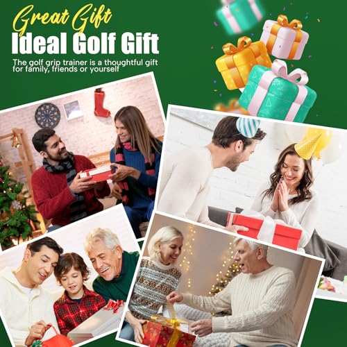 Retractable Golf Swing Training Aid, Golf Grip Trainer for Swing Tempo & Chipping Practice, Right-Handed Golf Swing Trainer with Arm Band for Beginners, Indoor Outdoor Practice