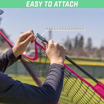 GoSports Replacement 7 x 7 ft Baseball Net - NET ONLY - Frame NOT Included - Choose Your Color - color: Pink