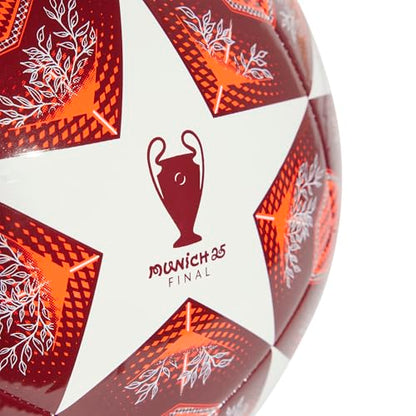 Adidas UEFA Champions League Soccer Ball - color: White/Solar Red/Collegiate Burgundy/Club, size: 4