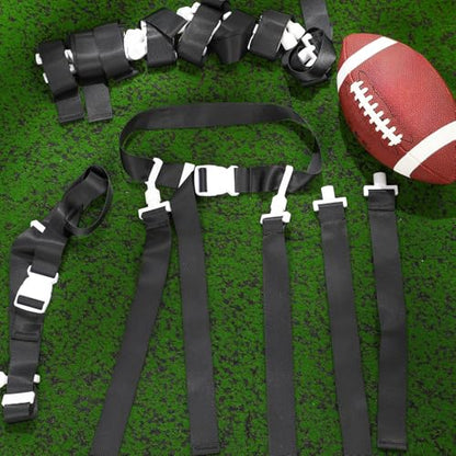 Peryiter 2/12/24/36 Player Flag Football Belt, Adjustable Football Belts and Flags for Kids Youth Adult Sport Team Training
