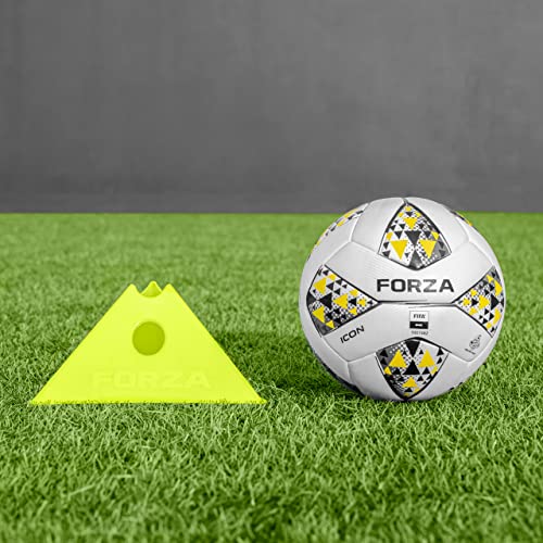 FORZA Jumbo Triangle SuperCones | Professional Football Training Cones with Triangular Design - Ideal for Speed, Agility, and Footwork Drills [Pack of 20 with Carry Bag]