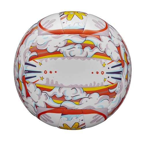 Wilson AVP Hawaii Outdoor Volleyball + Frisbee Kit - color: White/Orange, style: Graffiti