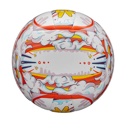 Wilson AVP Hawaii Outdoor Volleyball + Frisbee Kit - color: White/Orange, style: Graffiti