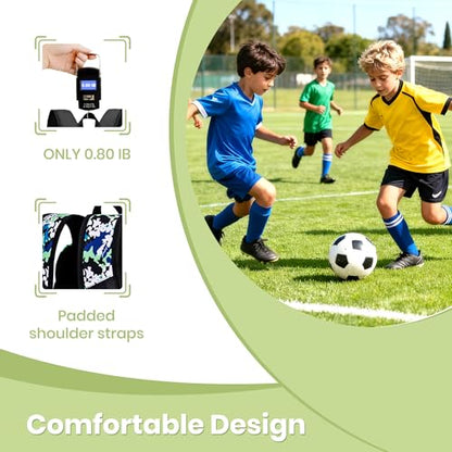 Hsmihair Youth Soccer Bag-Soccer Backpack&Backpack for Football Basketball,with Ball Compartment Separate Cleat Package - color: GreenCamo
