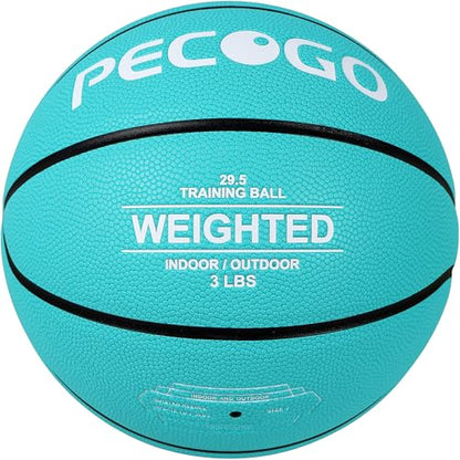 Size 6/7 Weighted Training Basketball (2.2/3/3.3 lbs) - Heavy Indoor/Outdoor Basketball for Dribbling, Passing, Rebounding & Skill Development - size: Size 7, style: 3LBS