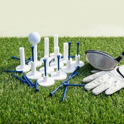 32 Pieces Golf Tee Holder for Driving Range, Rubber Golf Tees for Mats, Golf Simulator Tees Set for Indoor & Outdoor Practice, 6 Sizes Tees Holders and 2 Sizes Tees