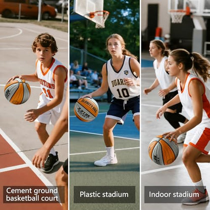Weighted Basketball Non-Slip 28.5"/29.5", 2.2LBS/3LBS, Outdoor/Indoor Heavy Training Ball, Used to Increase Strength