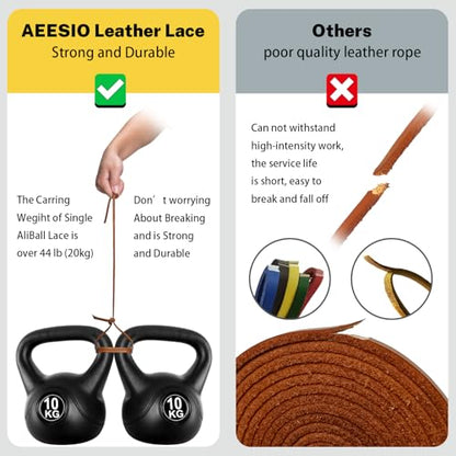 Softball Baseball Glove Lace, Mitt Lace Repair Kit Includes 2 Leather Laces and Lacing Needle for Catcher's Glove - color: Orange