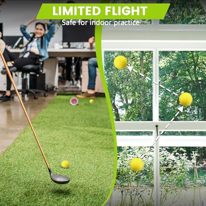 Junkin 80 Pcs Foam Golf Balls Practice Balls Realistic Feel and Flight Sport Training for Indoor or Outdoor Backyard Golf Training