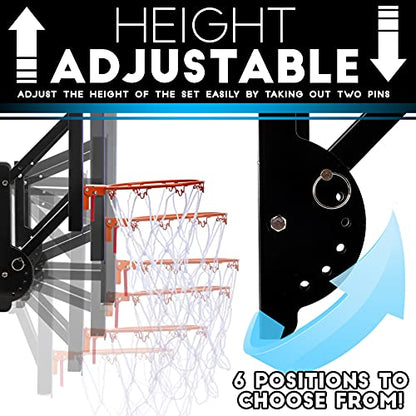 Franklin Sports Wall Mounted Basketball Hoop – Fully Adjustable – Shatter Resistant – Accessories Included Black/White