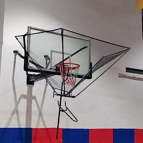 Hanging Basketball Return，Basketball Shot Returner Hanging Basketball Return Attachment for Hoop,Large Basketball Return System Rotatable 180°, Basketball Shooting Practice Net