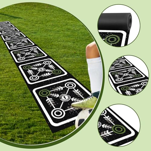 Agility Ladder Mat Footwork Practice Baseball Water Absorbent Speed Training Equipment Nonslip for Workout Sports Exercise - size: 40cmx270cm