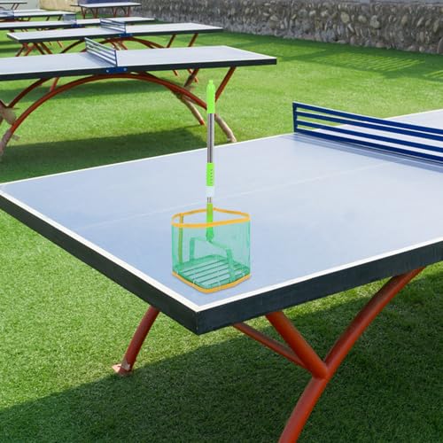 Portable Table Tennis Ball Picker Net Retractable Ball Retrieval Tool with Handle Large Capacity for Training and Sports Use