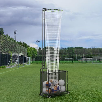 Volleyball Setter Training Equipment Net Volleyball Setting Trainer Setter Net with 5 Adjustable Angles & Heights, Indoor Outdoor Volleyball Practice Equipment for Serving, Spiking and Setting, Black
