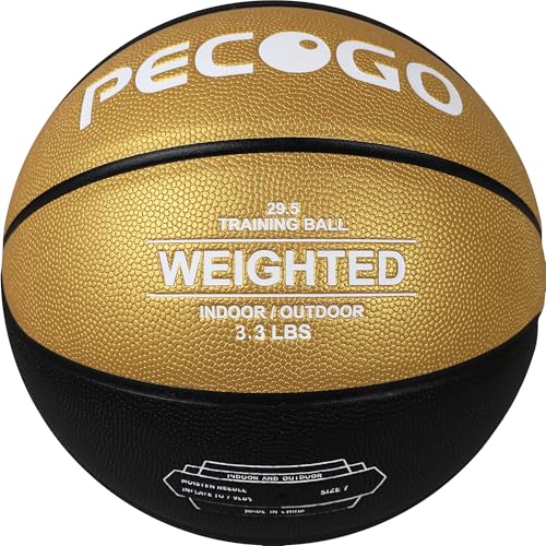 Size 7 Weighted Training Basketball (2.2/3/3.3 lbs) - Heavy Indoor/Outdoor Basketball for Dribbling, Passing, Rebounding & Skill Development - size: 3.3LBS