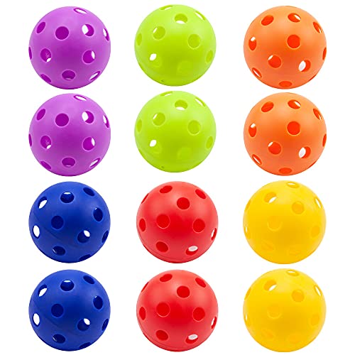 GSE Games & Sports Expert Practice Baseballs, Plastic Baseballs Training, Hollow Airflow Softballs for Pitching, Batting, Catching for All Skill Levels (Several Styles Available) - color: Multicolors, style: 240-PACK