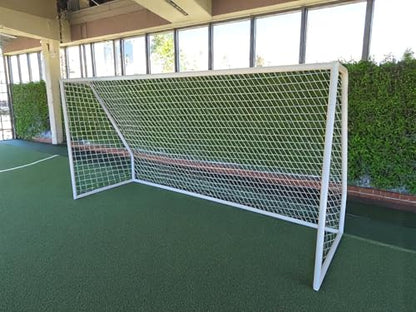 PASS Premier� 12 X 6 Ft. Youth Size Steel Soccer Goal. 2"" Diameter Strongest Steel Frame w/Durable 4mm Net, Ground Stakes, Elastic Clasp & Re-Usable Ties. 12x6 Ft. Practice Aid.