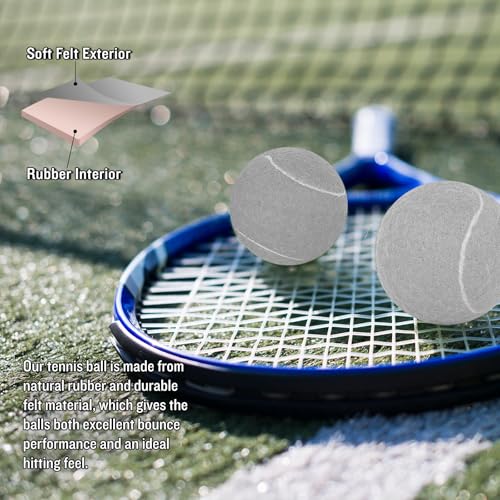 12/18 Pack Tennis Balls for Training, Pet Dog Playing, and Practice with Mesh Bag for Transport and Beginner Training - color: Grey-18Pack