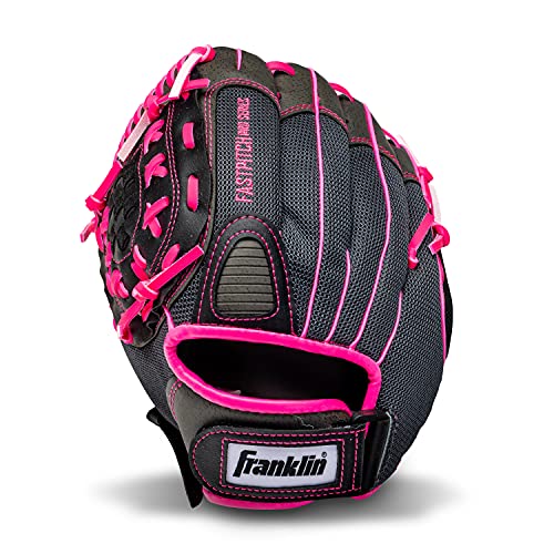 Franklin Sports Fastpitch Softball Gloves - Windmill Adult + Youth Fielding Gloves - 11" or 12" - Pink + Green - color: Pink, size: 11