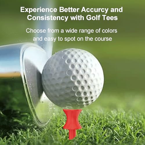 100 Pack 1.25" Plastic Golf Tees, Short Golf tees，Durability & Stability, Engineered to Minimize Friction and Side Spin，Golf Practice Supplies，Ideal Party Gift.Small Golf tees for par 3.