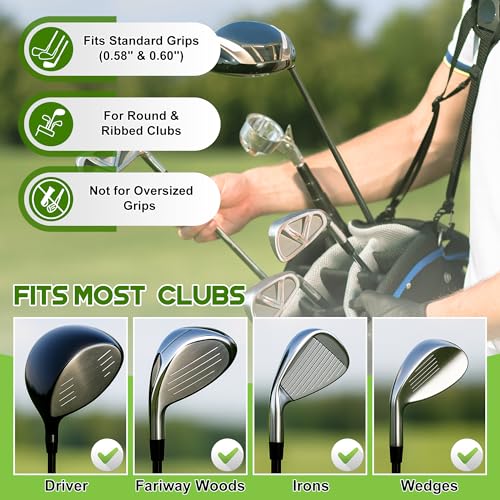 Enhon Golf Grip Trainer & Connection Band, Club Grip Trainer Aid Attachment and Swing Correcting Arm Band Kit for Right Handed Men Women Golfer Beginner Fix and Elbow Position