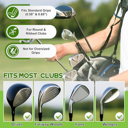 Enhon Golf Grip Trainer & Connection Band, Club Grip Trainer Aid Attachment and Swing Correcting Arm Band Kit for Right Handed Men Women Golfer Beginner Fix and Elbow Position