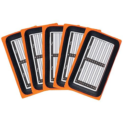 5 Pack Youth Quarterback Wristband - Triple Windows QB Wristband - 3 Playsheet Compartments- Great for Football, Baseball, All Sports(Youth, 5 Pack)