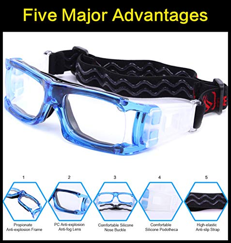 Professional Sports Goggles Dribbling Protective Safety Eyewear Basketball Glasses for Adult Men Youth with Adjustable