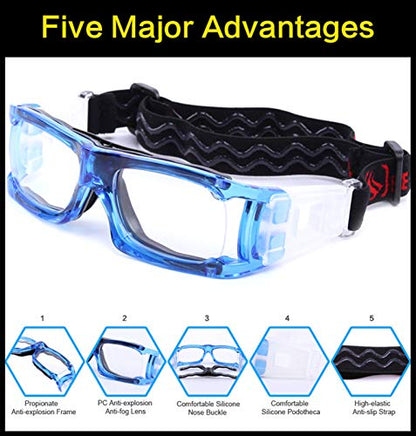 Professional Sports Goggles Dribbling Protective Safety Eyewear Basketball Glasses for Adult Men Youth with Adjustable