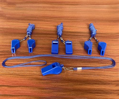 20 Pcs Plastic Loud Whistles with Lanyard for Referee Coaches Basketball Football Sports Training Game Event Lifeguard Survival Emergency Fun School Kids Tool Set Suppliers - color: Blue
