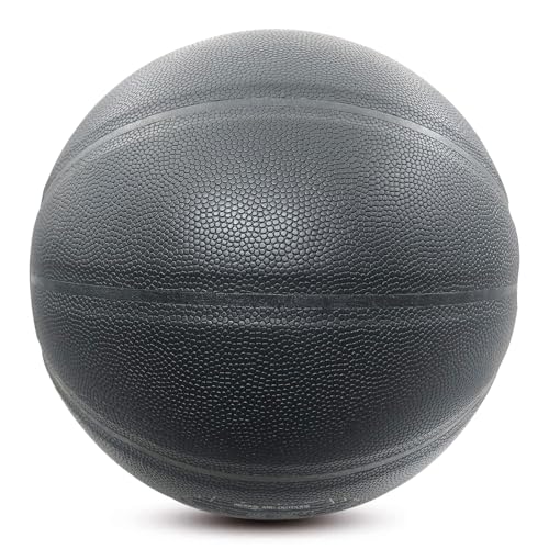 MINDCOLLISION Size 1/3/4/5/6/7/9 No Logo Basketball, Black and White, can be Used for Autographs, Clubs, Training, Event prizes - color: Black, size: No.9